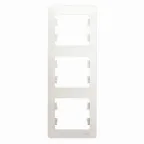 GLOSSA Рамка 3 поста вертикальная перламутр