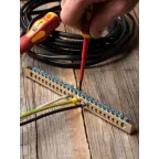 Шина PEN ноль-земля 8х12мм 24 отверстия латунь крепеж по краям PROxima