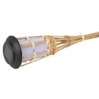 Светильник уличный ERASF22-24 Факел бамбук на солнечных батареях садовый 56 см