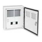Корпус металлический ЩУРн-ПРО-1х2-МП/7-415х370х147-IP66-УХЛ1 1ф х 2 счетчика на МП с окном учета, 7 мод., типоисполнение ПРО