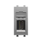 Avanti HDMI розетка модульная, тип А-А, , Закаленная сталь, 1 модуль