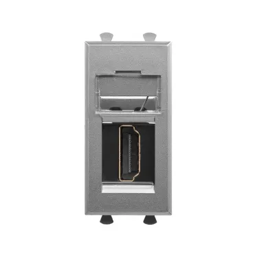 Avanti HDMI розетка модульная, тип А-А, , Закаленная сталь, 1 модуль