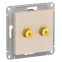 Аудиорозетка ATLASDESIGN двухместная бежевый