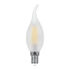 Лампа светодиодная LED 7вт Е14 теплый матовая свеча на ветру FILAMENT
