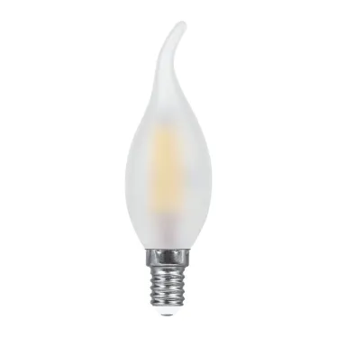 Лампа светодиодная LED 7вт Е14 теплый матовая свеча на ветру FILAMENT