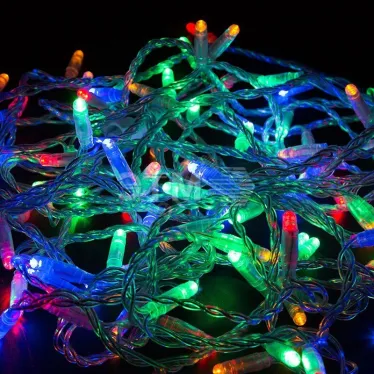 Гирлянда Нить 10м, постоянное свечение, прозрачный ПВХ, 230В, цвет: Мультиколор | 305-189 | NEON-NIGHT