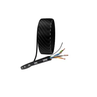 Витая пара U/UTP Cat5e 4x2x24 AWG CU PE + ТРОС OUTDOOR 305 м