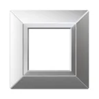 Рамка из металла, ''Avanti'', светло-серебристая, 2 модуля