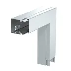 Плоский угол с крышкой кабельного канала LKM 40x40 мм (сталь, белый)