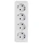 Розетка Рим 4-местная 16А с заземлением белая