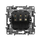 ETIKA Выключатель трехклавишный алюминий 10АХ