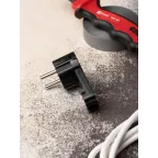 Вилка угловая плоская с/з черная СТЕЛС 16А 250 В PRO