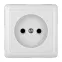 ХИТ Розетка наружная изоляционная пластина белый