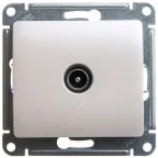 GLOSSA Розетка телевизионная TV проходная 4DB перламутр в рамку