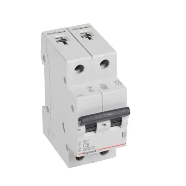 Выключатель автоматический двухполюсный RX3 4,5 кА C 6 А