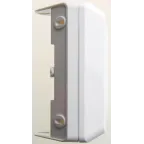 ЭТЮД Розетка угловая двойная наружная с заземлением со шторками 16А 250B белый