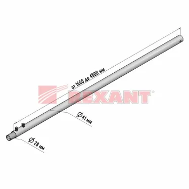 Мачта для антенн Крым-5 450 см телескопическая,