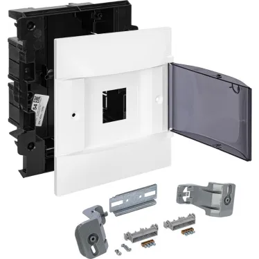 Practibox S Пластиковый щиток Встраиваемый (ЩРв-П) 1X4 Дымчатая дверь