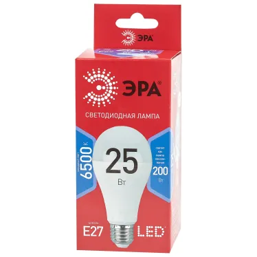 Лампа светодиодная E27 25 Вт груша холодный дневной свет RED LINE LED A65-25W-865-E27 R Е27 /