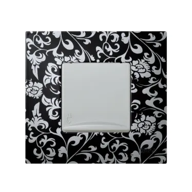 Розетка 2P+E Schuko с крышкой, шторки, винтовой зажим, 16А 250В, S27, серый