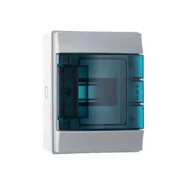 Щит распределительный навесной 4 модуля ЩРн-п-4 пластиковый Mistral65 серая прозрачная дверь без клемм IP65 (65P04X12)