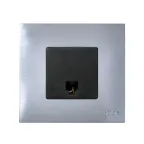 Розетка телефонная RJ-12, S27, графит