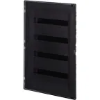 Щит встраиваемый пластиковый 4х18, прозрачная дверь с клеммником заземления