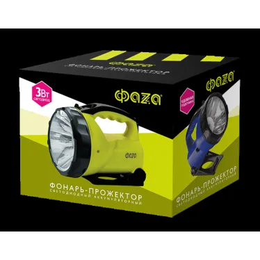 Фонарь светодиодный аккумуляторный AccuF6-L3W-gn зеленый