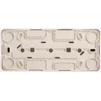 ЭТЮД Розетка тройная открытой установки с заземлением со шторками 16А 250B, кремовый