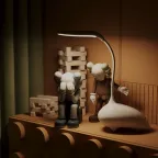 Светильник настольный Qplus GTL701 6W 330lm 2700-6000K 5V Li-ion 1200mA белый детский диммируемый LED 1/10/30 | GT7011 | Gauss