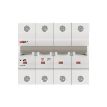 Автоматический выключатель ВА 47-125 4P 100А (C) 15кА PROxima