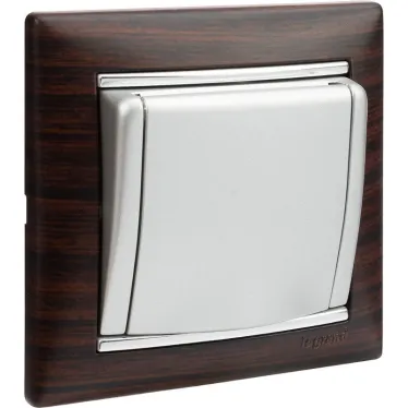 VALENA Рамка 1 пост темное дерево/серебро