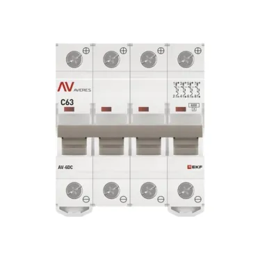 Выключатель автоматический AV-6 DC 4P 63A (C) 6kA AVERES