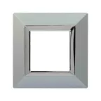 Рамка из металла, ''Avanti'', светло-серебристая, 2 модуля