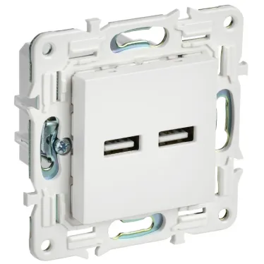 SKANDY Розетка USB A+A 3,1А SK-R15W арктический белый IEK