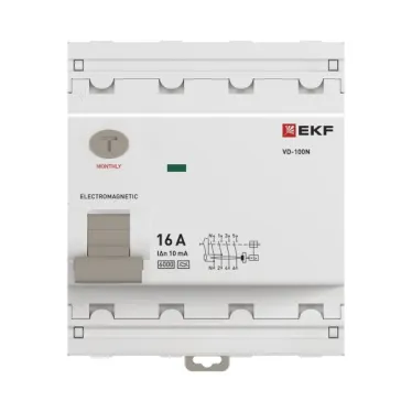 Выключатель дифференциального тока ВД-100N 4P 16А 10мА тип A эл-мех 6кА PROXIMA