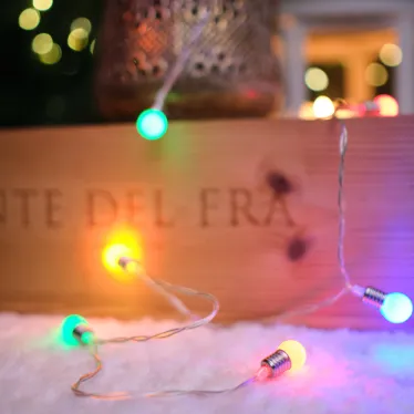 Гирлянда светодиодная Мини-лампочки 1.5 м, 10 LED, прозрачный ПВХ, цвет свечения мультиколор, 2 х АА (батарейки не в комплекте) | 303-074 | NEON-NIGHT