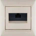 VALENA Розетка компьютерная RJ45х1 категория 5е в рамку слоновая кость