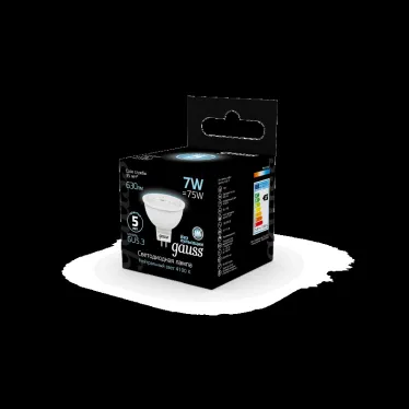 Лампа светодиодная LED 7 Вт 630 лм 4100К софит MR16 нейтральный GU5.3 AC 220В Black Gauss