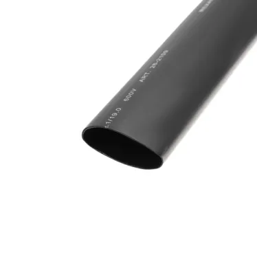 Термоусаживаемая трубка двухстенная клеевая 38,1 19,05 мм черная (уп. 4 шт. по 1 м, REXANT