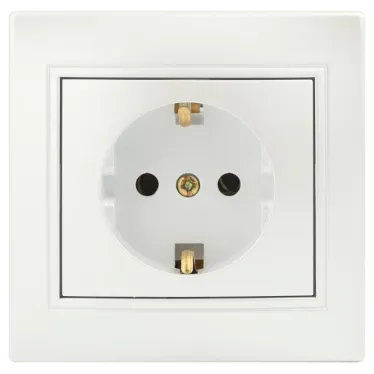 Розетка Intro Plano 1-202-06 с заземлением 2P+E