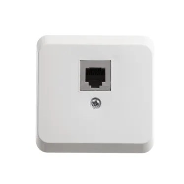 ЭТЮД Розетка телефонная 1xRJ11 наружная белая