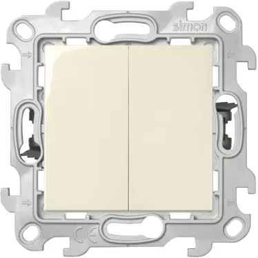 Выключатель двухклавишный Push@Go, слоновая кость