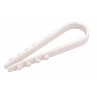 Дюбель-хомут нейлоновый 5-10 мм. круглый. белый (100 шт/уп)