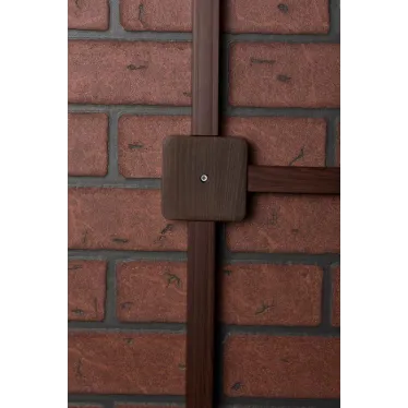 Коробка разветвительная КМР-030-030кг (78х78х26) с клеммником тёмное дерево PROxima