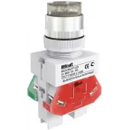 Кнопка ABLF 22мм белая 24В AC/DC