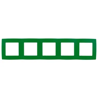 Рамка на 5 постов, Эра12, зелёный, 12-5005-27