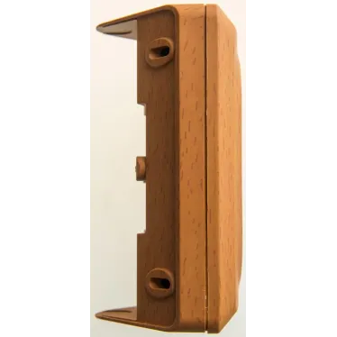 ЭТЮД Розетка угловая двойная открытой установки без заземления без шт. 16А 250B, бук