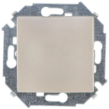 Выключатель проходной с 3-х мест (перекрёстный), 16А, 250В, винтовые зажимы, шампань