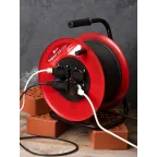 Удлинитель на катушке Гефест 2.0 4 гнезда 40м с заземлением и предохранителем КГ 3*2,5 16А/3,5кВт IP44 PROxima